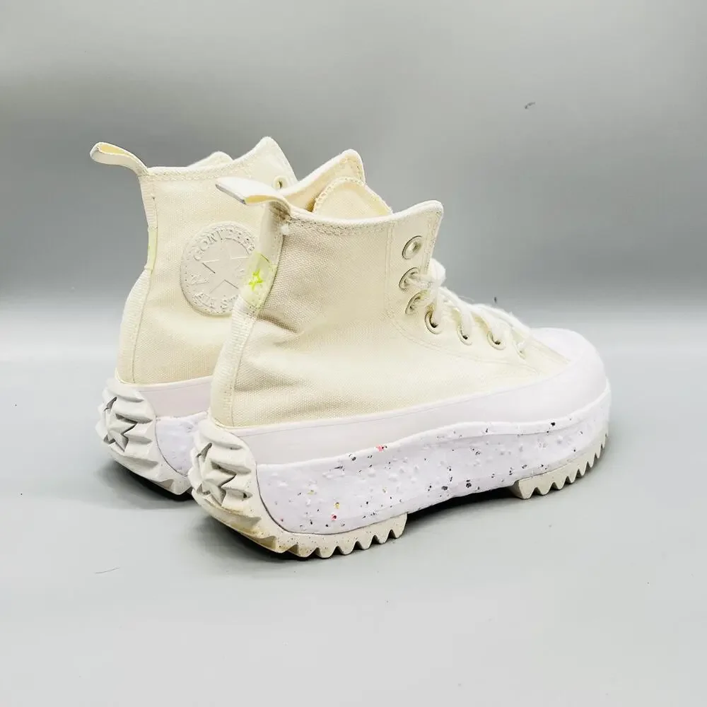 Converse Shoes Womens 6.5 Off White Canvas Run Star Hike Platform Sneakers - Picture 7 of 11